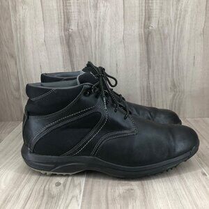 Footjoy Golf Shoes Mens 10M Black High Top Lace Up Soft Spike Cleats